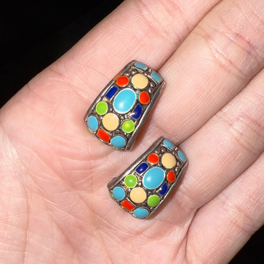 Colorful Mosaic Earrings